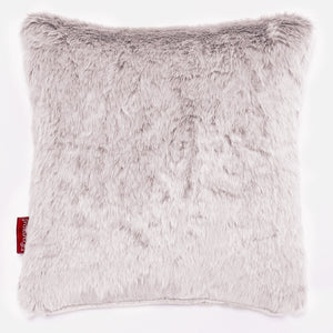 Fundas de Cojín 47 x 47cm - Piel de Conejo Sintética Rosa Empolvado