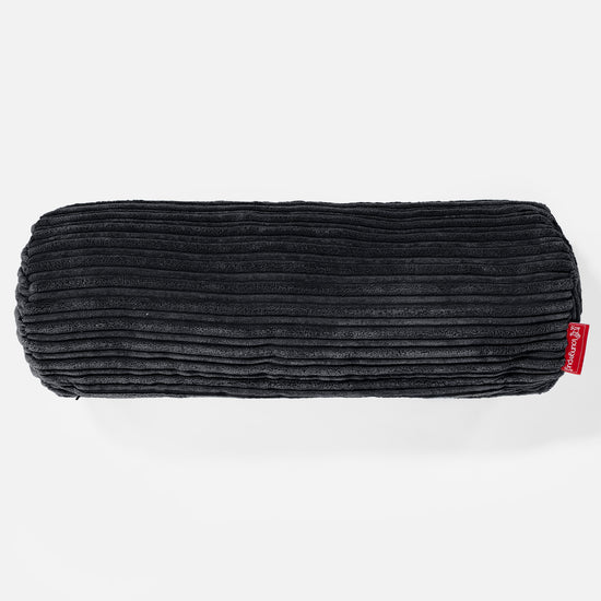 Cojín Cilíndrico 20 x 55cm - Pana Clásica Negro 02