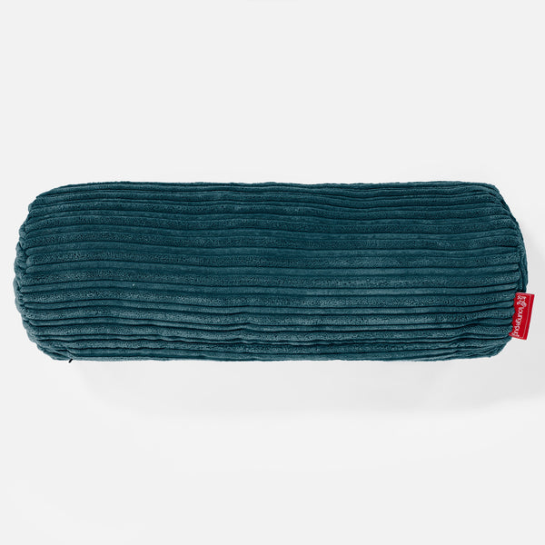 Cojín Cilíndrico 20 x 55cm - Pana Clásica Turquesa 01