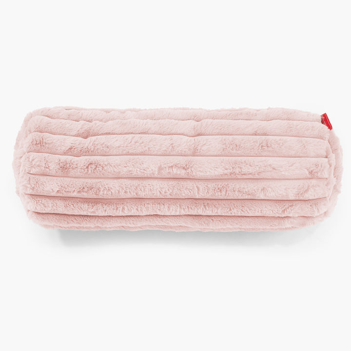 Fundas de Cojín Cilíndrico 20 x 55cm - Pana de Felpa Ultra Rosa Empolvado 02