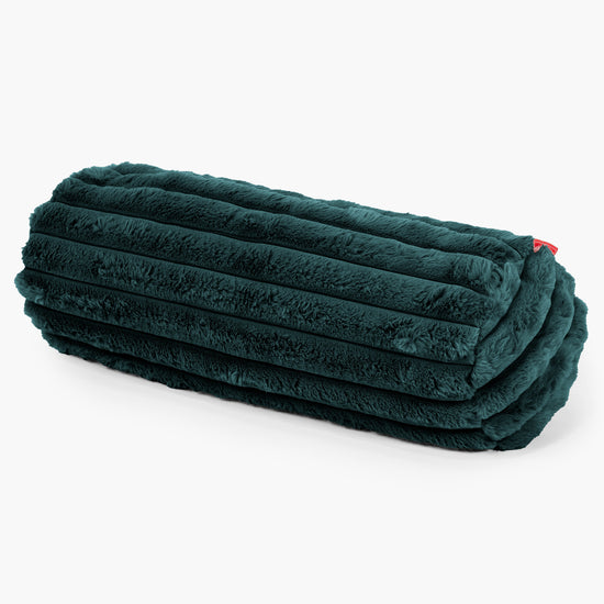 Fundas de Cojín Cilíndrico 20 x 55cm - Pana de Felpa Ultra Turquesa 01