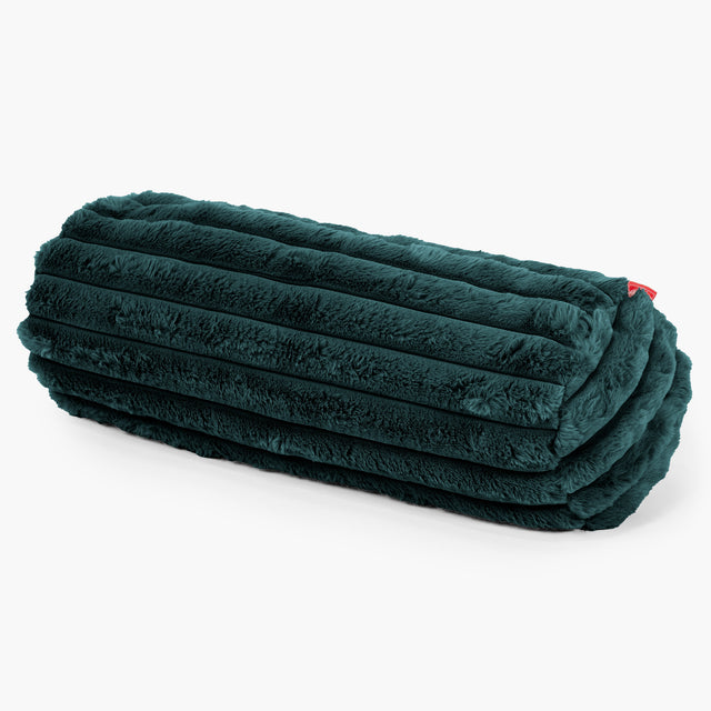 Fundas de Cojín Cilíndrico 20 x 55cm - Pana de Felpa Ultra Turquesa 01
