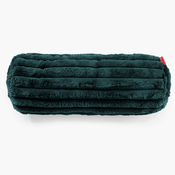 Fundas de Cojín Cilíndrico 20 x 55cm - Pana de Felpa Ultra Turquesa 01