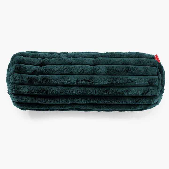 Fundas de Cojín Cilíndrico 20 x 55cm - Pana de Felpa Ultra Turquesa 02