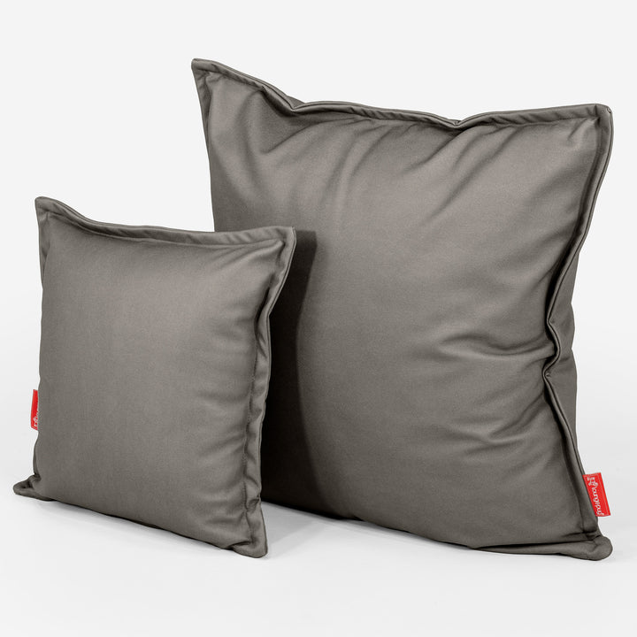 Fundas de Cojín Extra Grande 70 x 70cm - Cuero Vegano Gris 02