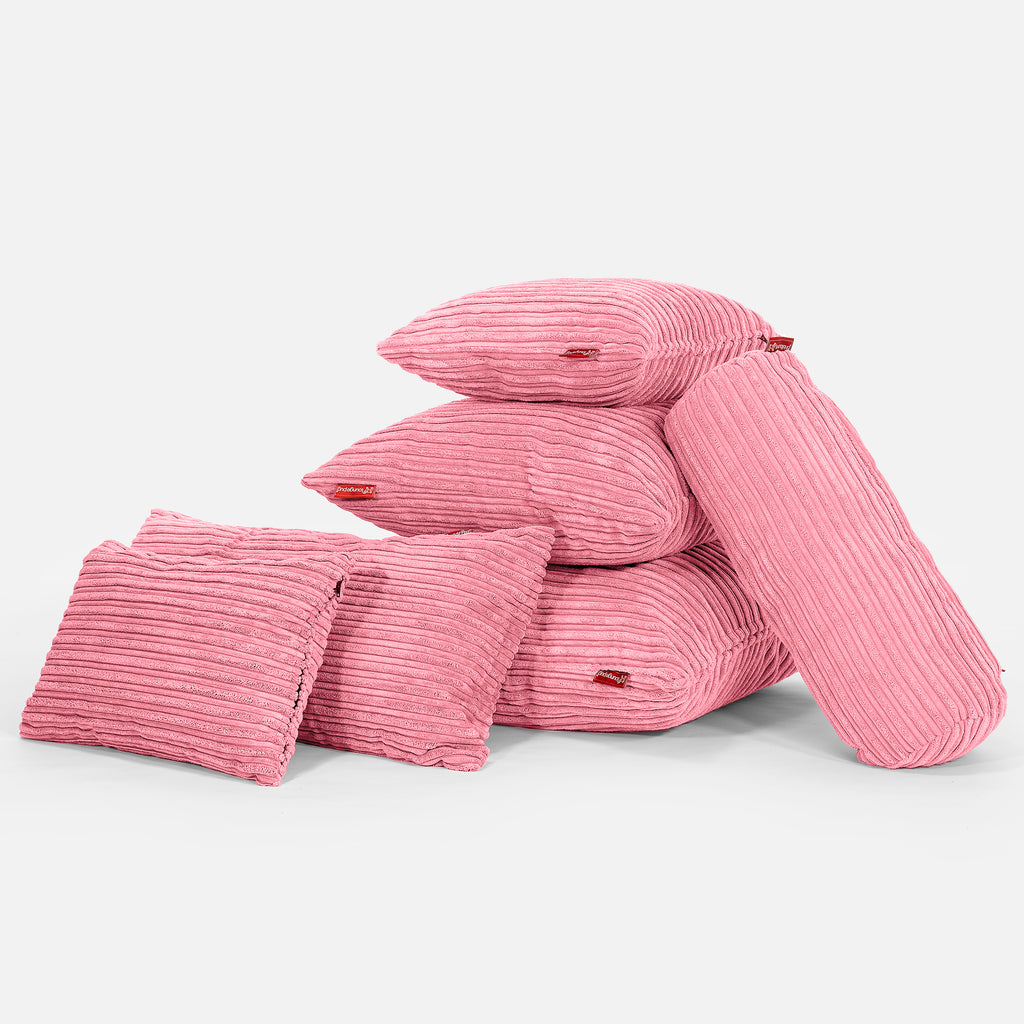 Cojín Extra Grande 70 x 70cm - Pana Clásica Coral 04