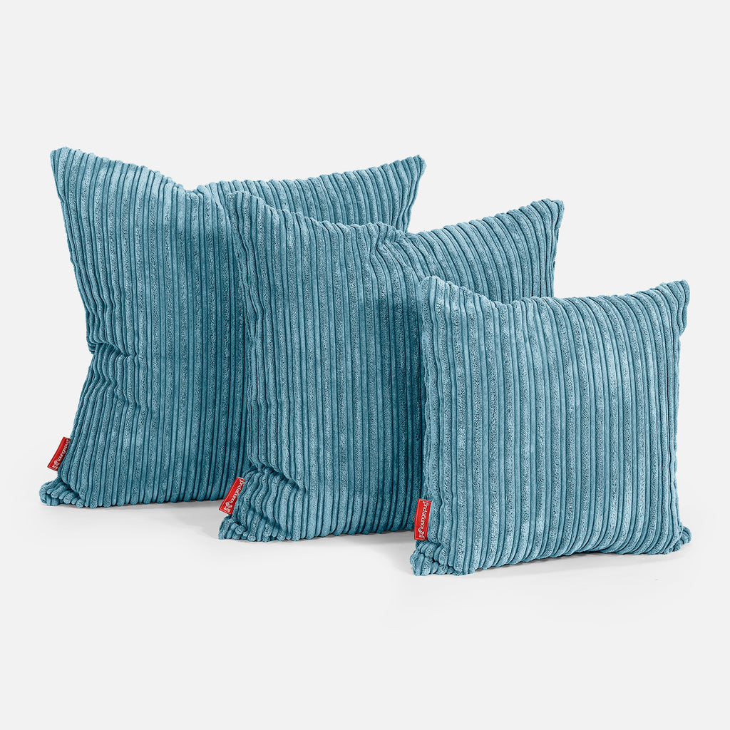 Cojín Extra Grande 70 x 70cm - Pana Clásica Egeo Azul 02