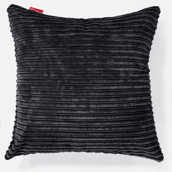 Cojín Extra Grande 70 x 70cm - Pana Clásica Negro 01