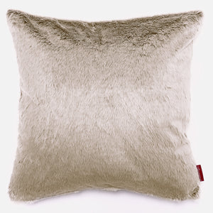 Fundas de Cojín Extra Grande 70 x 70cm - Piel de Conejo Sintética Marrón Dorado