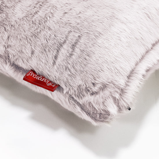 Cojín Extra Grande 70 x 70cm - Piel de Conejo Sintética Rosa Empolvado 03