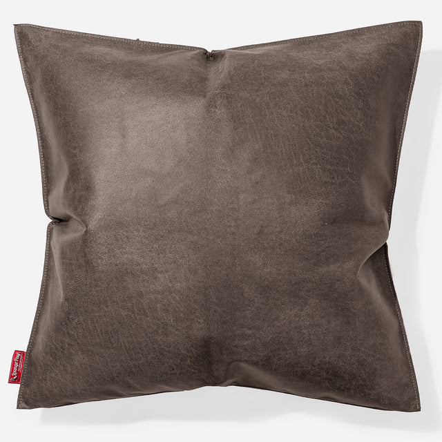 Cojín Extra Grande 70 x 70cm - Cuero Envejecido Pizarra Natural 01