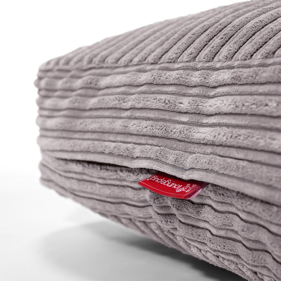 Cojín de Piso Grande - Pana Clásica Aluminio Plata 02