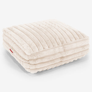 Cojín de Suelo Grande - Pana de Felpa Ultra Crema