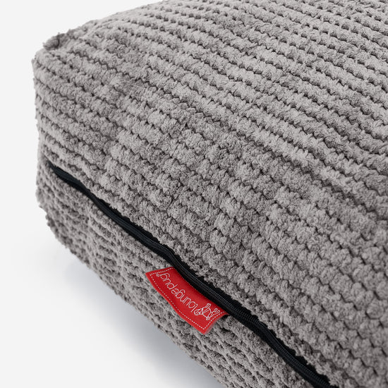 Cojín de Piso Grande - Pompón Carbón Gris 02