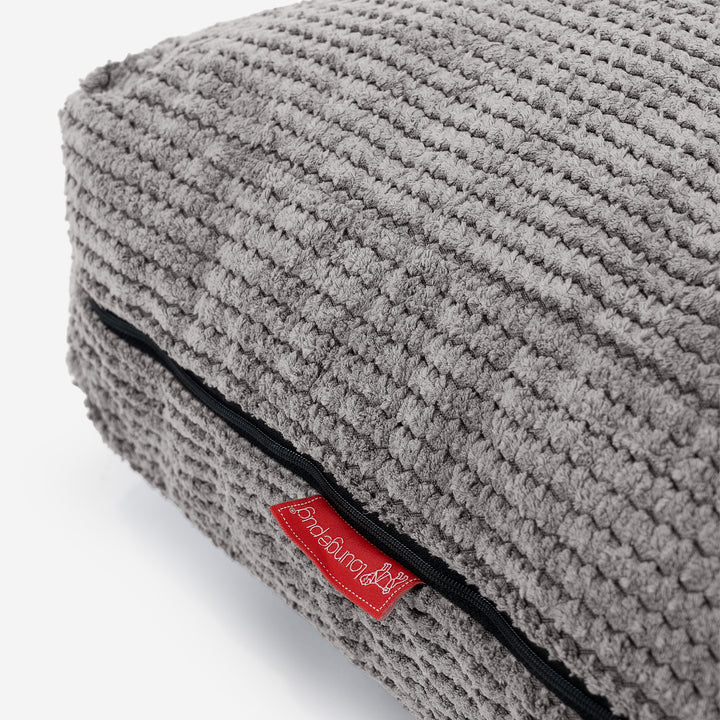 Cojín de Piso Grande - Pompón Carbón Gris 02