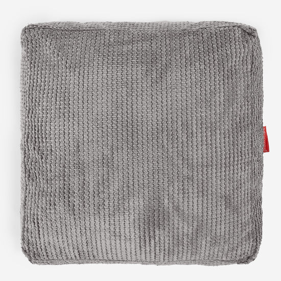 Cojín de Piso Grande - Pompón Carbón Gris 03