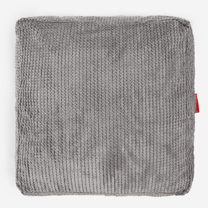 Cojín de Piso Grande - Pompón Carbón Gris 03