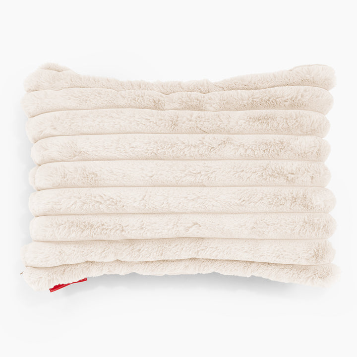 Fundas de Cojín Rectangular 35 x 50cm - Pana de Felpa Ultra Crema 01