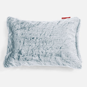 Fundas de Cojín Rectangular 35 x 50cm - Piel de Conejo Sintética Azul Empolvado