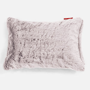 Fundas de Cojín Rectangular 35 x 50cm - Piel de Conejo Sintética Rosa Empolvado
