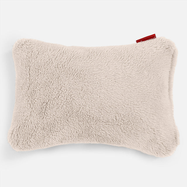 Cojín Rectangular 35 x 50cm - Piel de Osito Sintética Crema 01