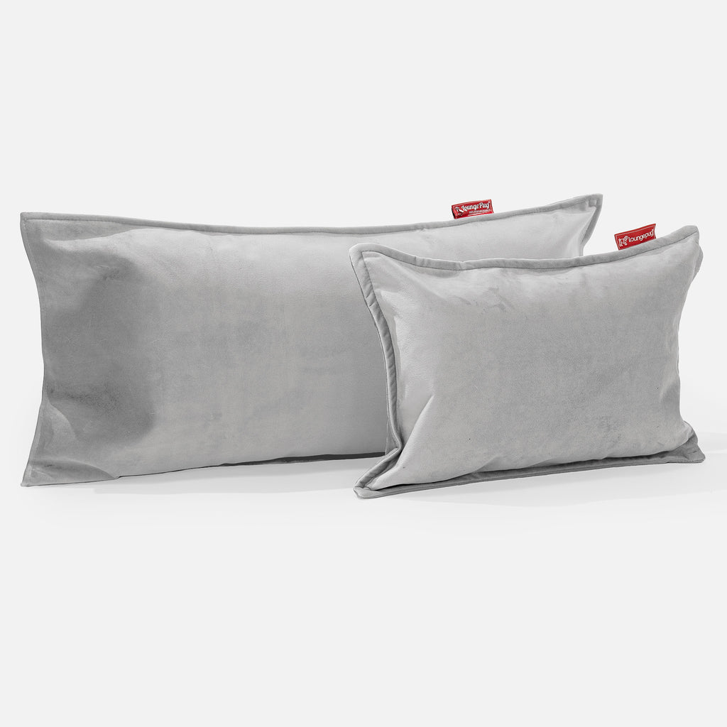 Cojín Rectangular 35 x 50cm - Terciopelo Plata 03
