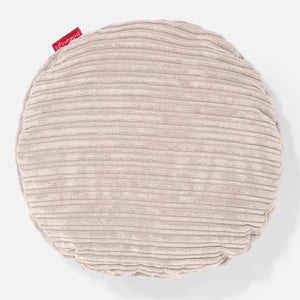 Fundas de Cojín Redondo 50cm - Pana Clásica Marfil