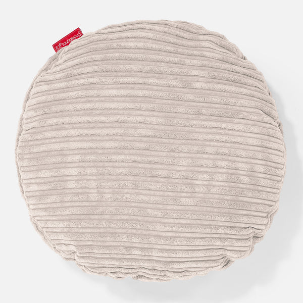 Cojín Redondo 50cm - Pana Clásica Marfil 01