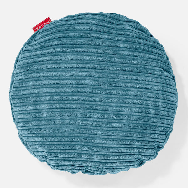 Cojín Redondo 50cm - Pana Clásica Egeo Azul 01