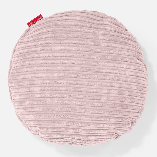 Cojín Redondo 50cm - Pana Clásica Rosa Claro 01