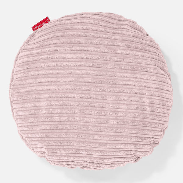 Cojín Redondo 50cm - Pana Clásica Rosa Claro 01