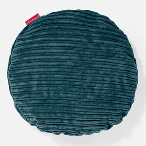 Fundas de Cojín Redondo 50cm - Pana Clásica Turquesa