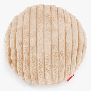 Fundas de Cojín Redondo 50cm - Pana de Felpa Ultra Durazno
