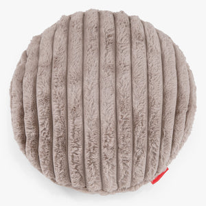 Fundas de Cojín Redondo 50cm - Pana de Felpa Ultra Visón
