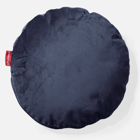 Cojín Redondo 50cm - Terciopelo Azul Marino 01