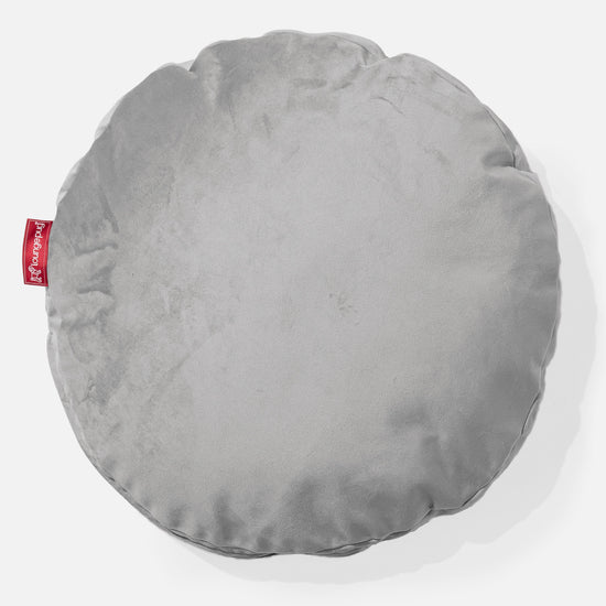 Cojín Redondo 50cm - Terciopelo Plata 01