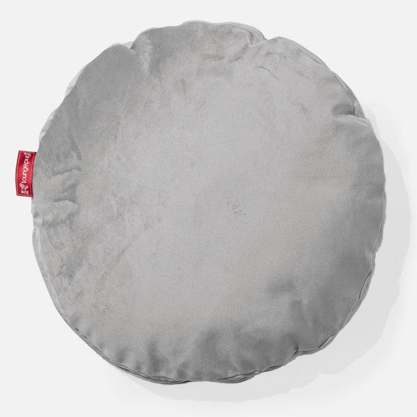 Cojín Redondo 50cm - Terciopelo Plata 01