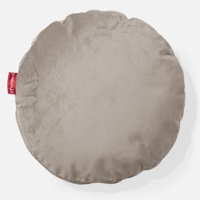 Cojín Redondo 50cm - Terciopelo Visón 01