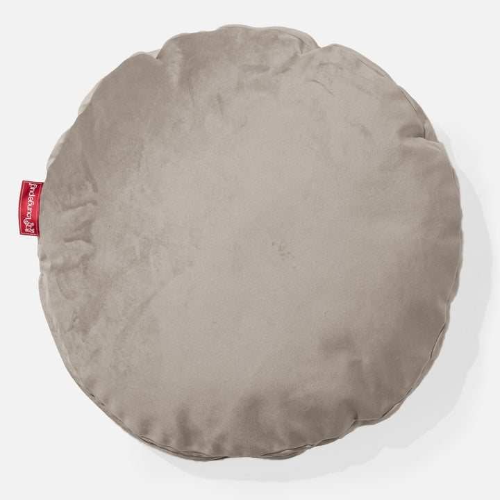 Cojín Redondo 50cm - Terciopelo Visón 01