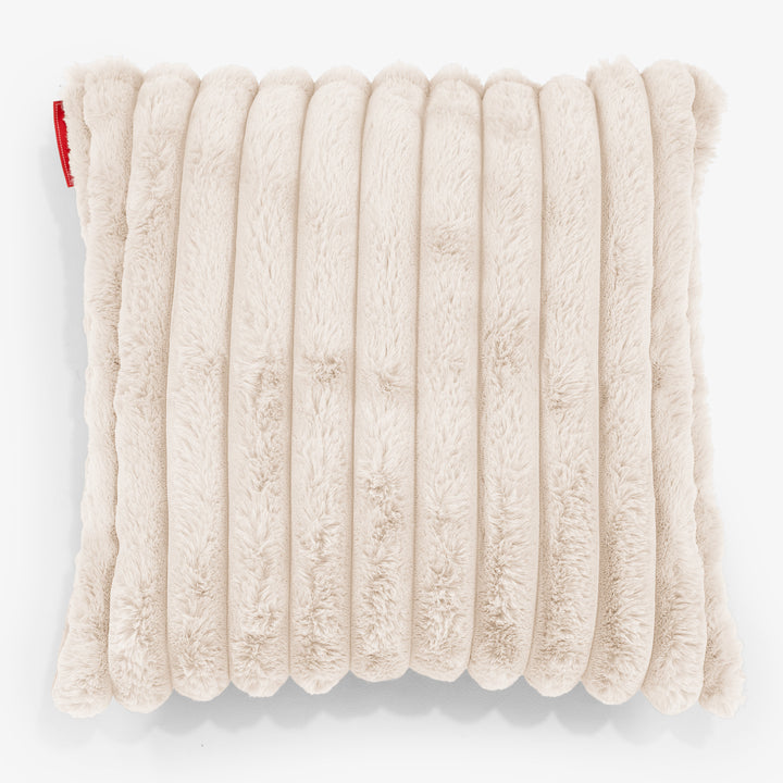 Fundas de Cojín 47 x 47cm - Pana de Felpa Ultra Crema 01