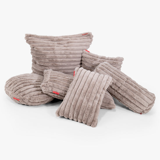 Fundas de Cojín 47 x 47cm - Pana de Felpa Ultra Visón 03