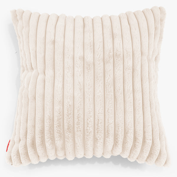 Fundas de Cojín Extra Grande 70 x 70cm - Pana de Felpa Ultra Crema 01