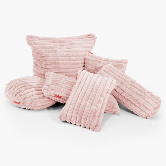 Fundas de Cojín Extra Grande 70 x 70cm - Pana de Felpa Ultra Rosa Empolvado 03