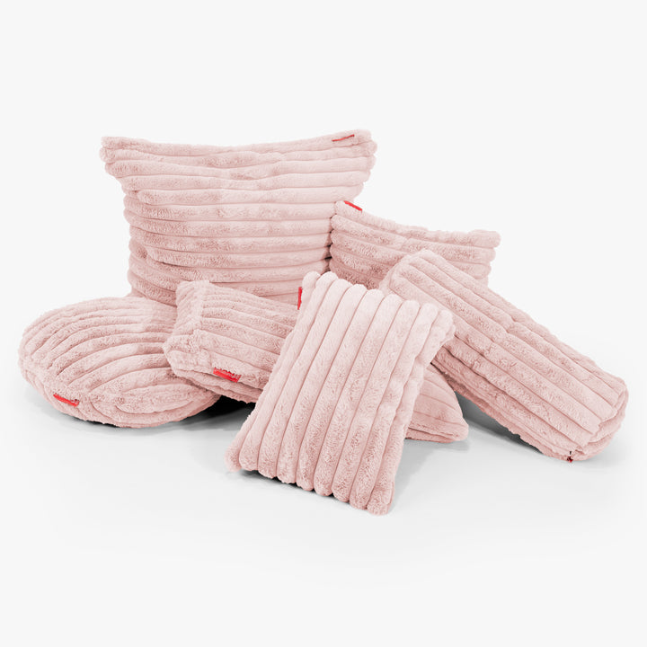 Fundas de Cojín Extra Grande 70 x 70cm - Pana de Felpa Ultra Rosa Empolvado 03