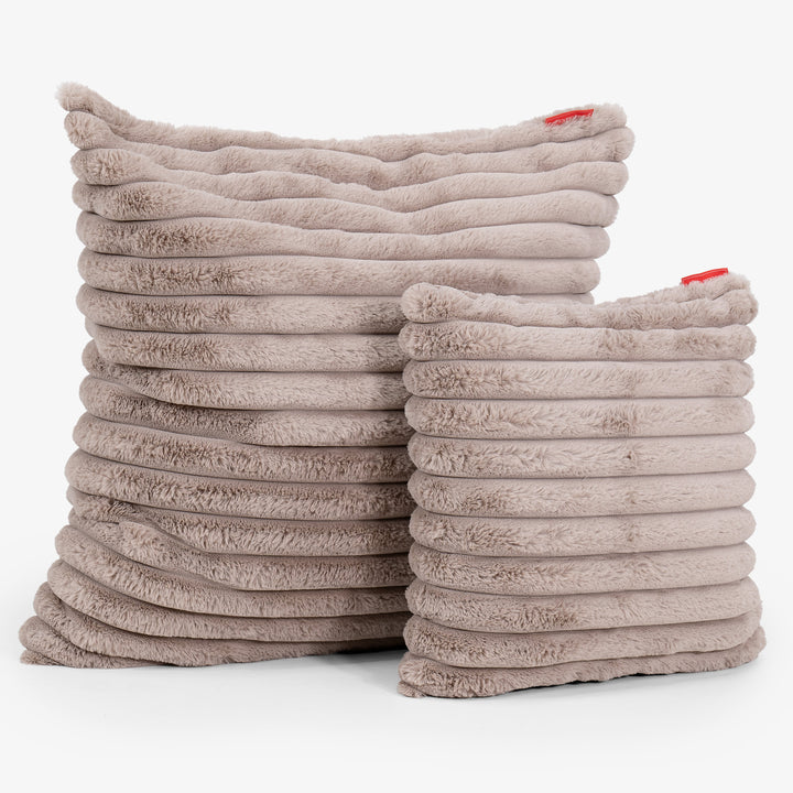 Fundas de Cojín Extra Grande 70 x 70cm - Pana de Felpa Ultra Visón 02