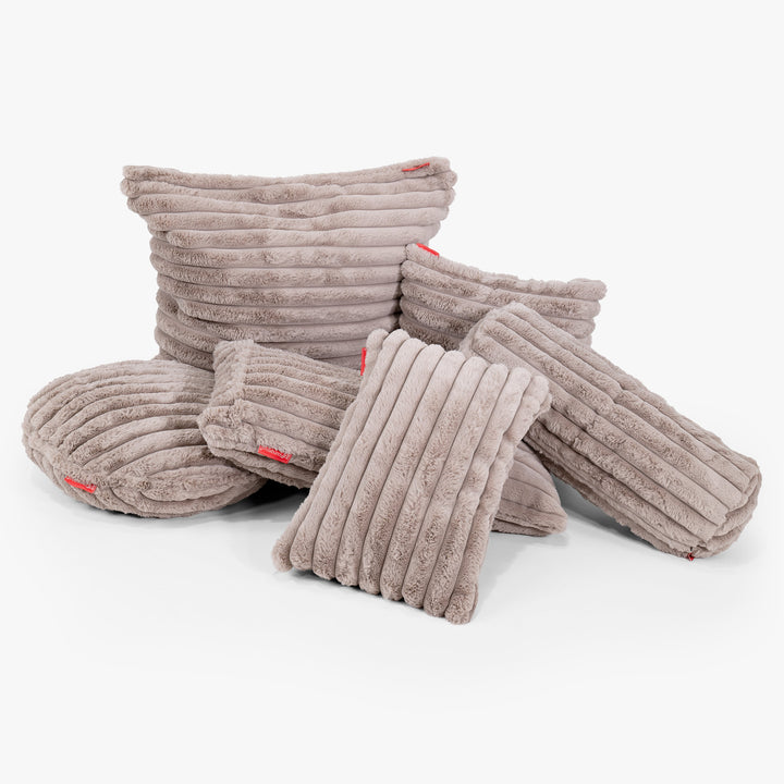 Fundas de Cojín Extra Grande 70 x 70cm - Pana de Felpa Ultra Visón 03