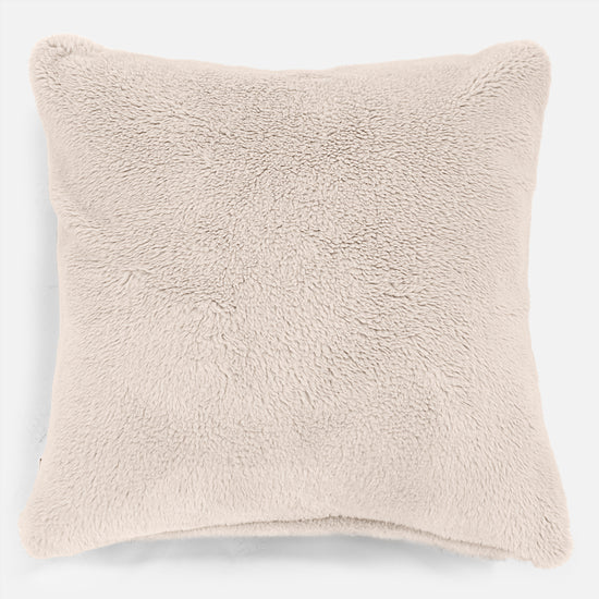 Cojín Gigante 70 x 70cm - Piel de Osito Sintética Crema 01