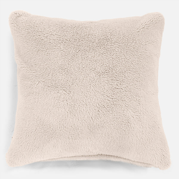 Cojín Gigante 70 x 70cm - Piel de Osito Sintética Crema 01