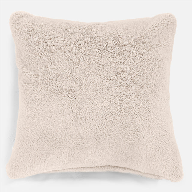 Cojín Gigante 70 x 70cm - Piel de Osito Sintética Crema 01