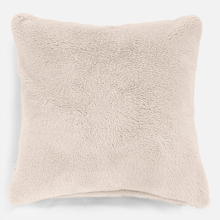 Cojín Gigante 70 x 70cm - Piel de Osito Sintética Crema 01